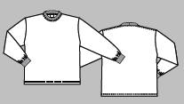 H0900/ 100 % bom. T-shirt med lange �rmer S - XXL 100% bomuld, 160 g/m2 HVID R�D NAVY