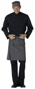 20100 Kokkejakke med lange �rmer, l�se knapper kan bestilles 65/35% polyester/bomuld, 210 g/m2