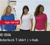 ID 0506 Interlock T-shirt | v-hals