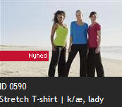 ID 0590 Stretch T-shirt | k/�, lady