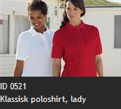 ID 0521 Klassisk poloshirt, lady