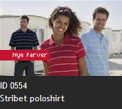 ID 0554 Stribet poloshirt