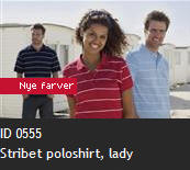 ID 0555 Stribet poloshirt, lady