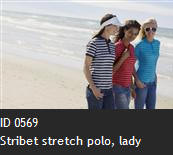 ID 0569 Stribet stretch polo, lady