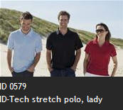 ID 0579 ID-Tech stretch polo, lady