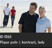 ID 0565 Pique polo | kontrast, lady