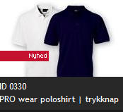 ID 0330 PRO wear poloshirt | trykknap