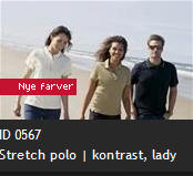 ID 0567 Stretch polo | kontrast, lady