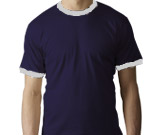 2010 T-shirt med kontrast Tight basic T-shirt med rund hals.