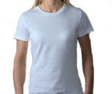 2002 T-shirt Tight basic lady T-shirt med rund hals