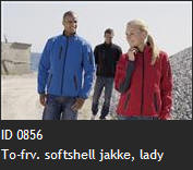 ID 0856 To-frv. softshell jakke, lady
