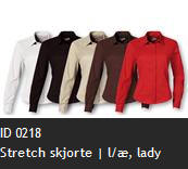 ID 0218 Stretch skjorte | l/�, lady