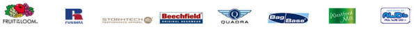 Vi repræsenterer flere af Europas førende mærker bl.a. Fruit of The Loom, Russel, Stormtech, Quada, Bage&Base, Westfort Mill