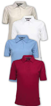 AUGUSTA Ensfarvet dame piqué 100 % polyester, antistatisk behandlet