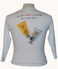 Tryk p� ryg lang�rmet t-shirt