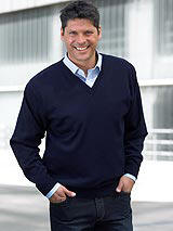 Pullover med v-hals