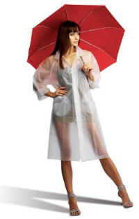 RAIN CUT - RC.90 M�ler 27 x 21 pakket i PVC-pose. Regnfrakke, EVA-bionedbrydelig, leveret i pose