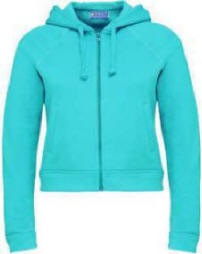 B&C Hooded Dame H�ttetr�je med gennemg�ende lynl�s, t�t pasform, damemodel, 260 g/m2, 80 % bomuld/20 % polyester, forkrympet, let ruet bagside.
