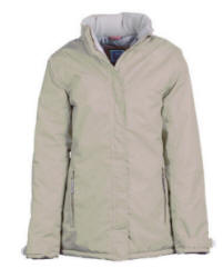 B&C Real / Women - Efter�rs-/vinterjakke i 100 % taslan med polyesterfoer, 2 frontlommer med lynl�s, 2 inderlommer til mobil og pung, skjult h�tte i kraven, velcro ved �rme.