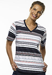 Stribet dame t-shirt.