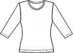 Stretch t-shirt 3/4 �rme.