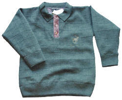 16951P4050348 B�rnepullover - Polo collar, Windbreaker