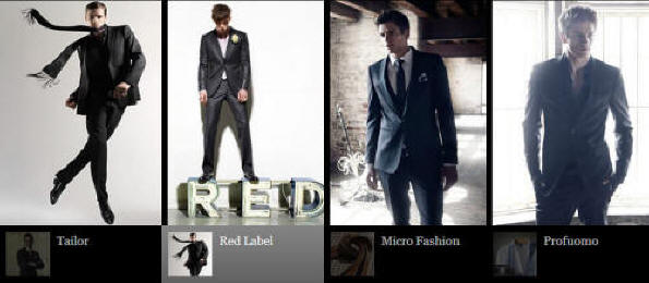 Kollektionen fra Turo Tailor til herre og damer; Red Label - Micro Fashion - Profuomo - Tailor - fra lager