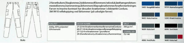Jobby colour - arbejdsbukser