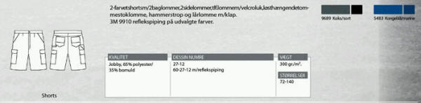 Jobby colour - arbejdsshorts