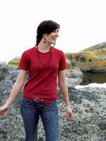 Vaffelstrikket dame T-shirt.