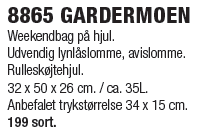 Weekendbag p� hjul.