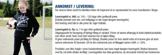 ANKOMST / LEVERING