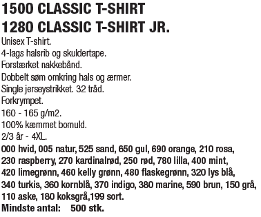 1500 CLASSIC T-SHIRT