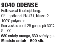 Refleksvest til arbejdsbrug.