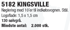 N�glering med 10�er til indk�bsvognen. St�l.