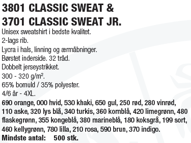 3801 CLASSIC SWEAT