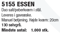 Duo salt/peberkv�rn i st�l.