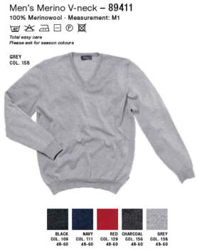 Men’s Merino V-neck – 89411