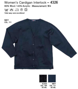 Women’s Cardigan Interlock – 4326