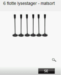 6 flotte lysestager - matsort