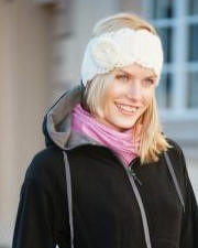 Dame microfleece. H�tte og kontrasts�mme.