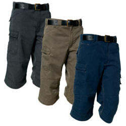 Arbejdsshorts i "forvasket" denim look