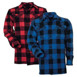 Skovmandsskjorte i 50% bomuld & 50% polyester med dobbeltslag i ryg