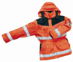 Model Heerlen Timber Vinterparkajakke i b�vernylon med reflekser efter EN 471.