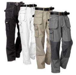 Arbejdsbuks i 65% polyester og 35 % bomuld med aftagelige s�mposelommer