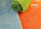 Terry Towel - Produced in relief weaving with logo all over the towel. Piece Dyed in PMS color - blue, green and orange