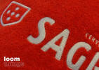 Velour Finish Towel - Produced in twisted yarn with embroidered customer logo