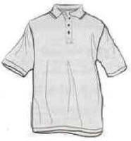 Polo t-shirt i Solid Vaffelvævning