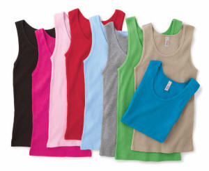 5527 AAATM Junior 2 x 1 Rib Tank Top