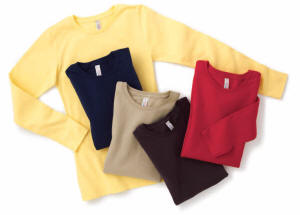 5564 AAATM Junior Sheer Jersey Long Sleeve Tee